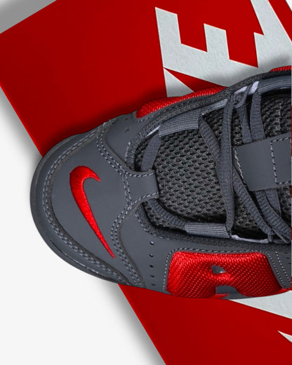 Nike Air More Uptempo Low Dark Grey Light Crimson