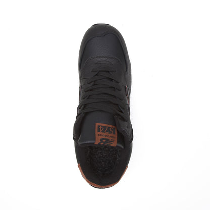 New Balance 574 Black Brown Fur