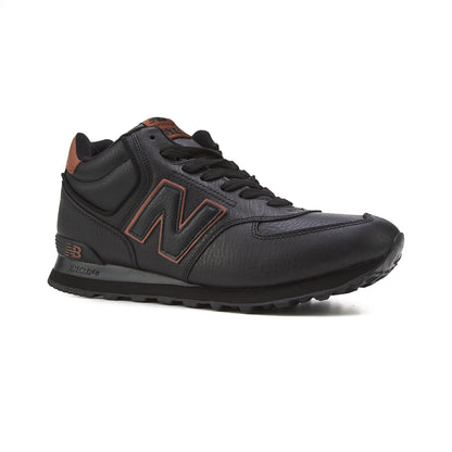 New Balance 574 Black Brown Fur