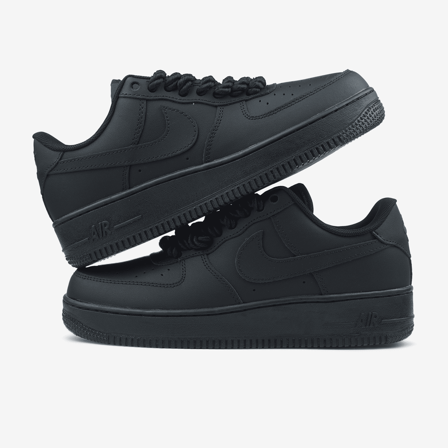 Nike Air Force 1 Low Black Rope Laces
