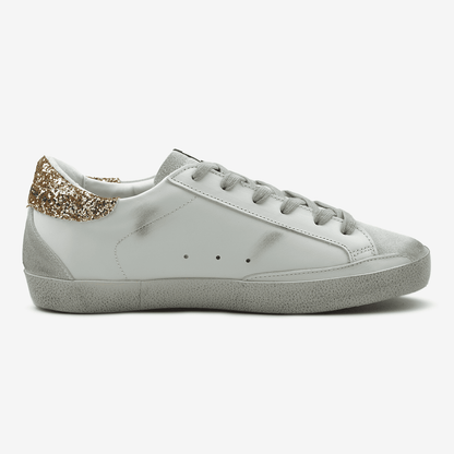 Golden Goose Superstar Glitter Star Gold Red