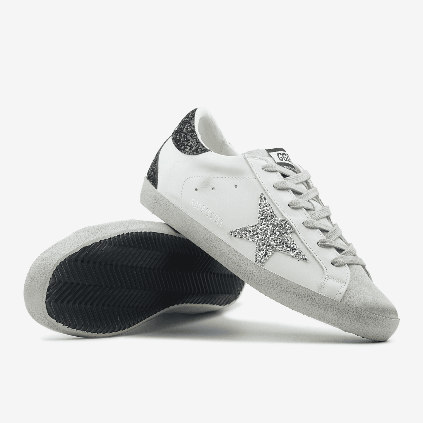 Golden Goose Superstar Glitter Star Silver