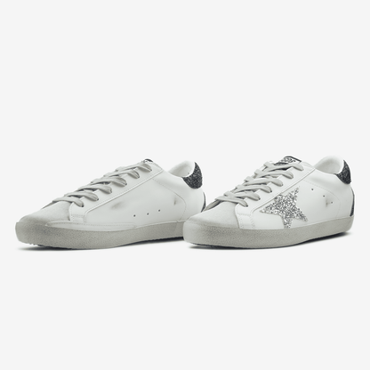 Golden Goose Superstar Glitter Star Silver