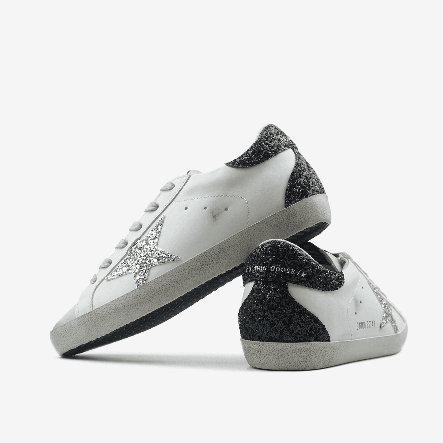 Golden Goose Superstar Glitter Star Silver