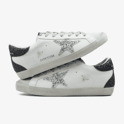 Golden Goose Superstar Glitter Star Silver