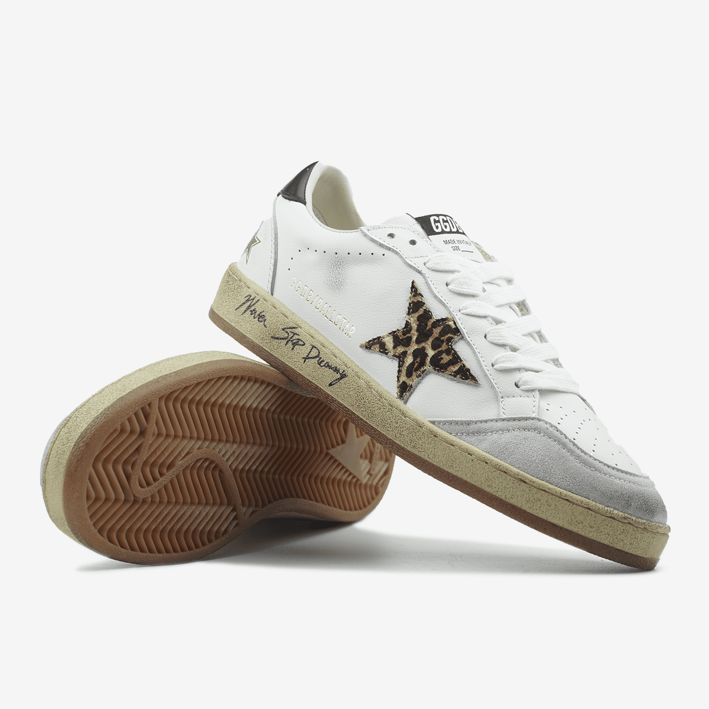 Golden Goose Superstar Leopard Star White