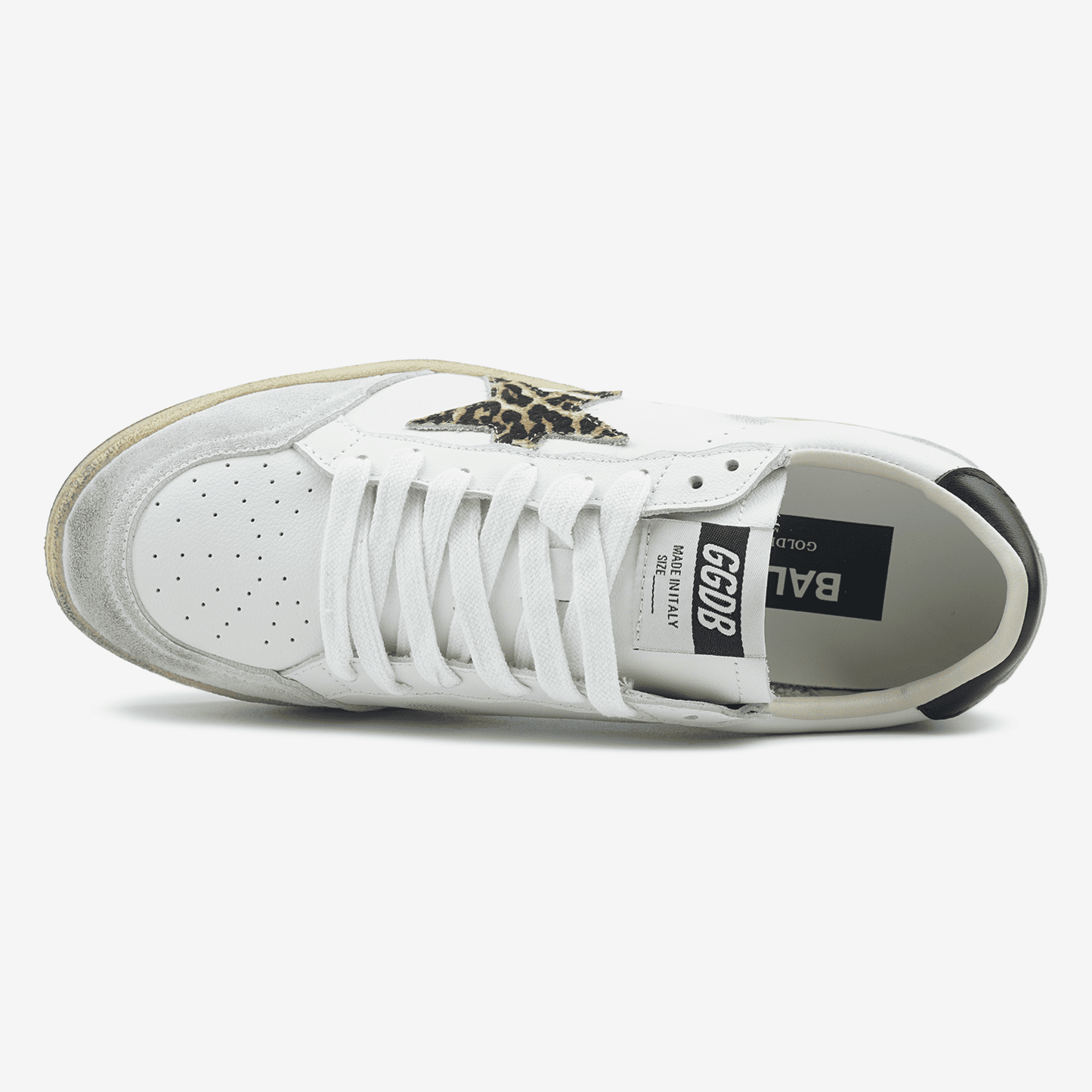 Golden Goose Superstar Leopard Star White