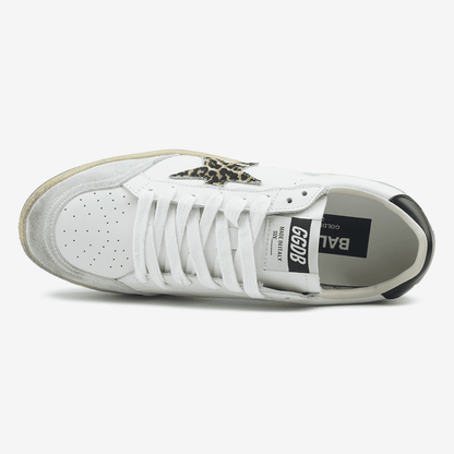 Golden Goose Superstar Leopard Star White