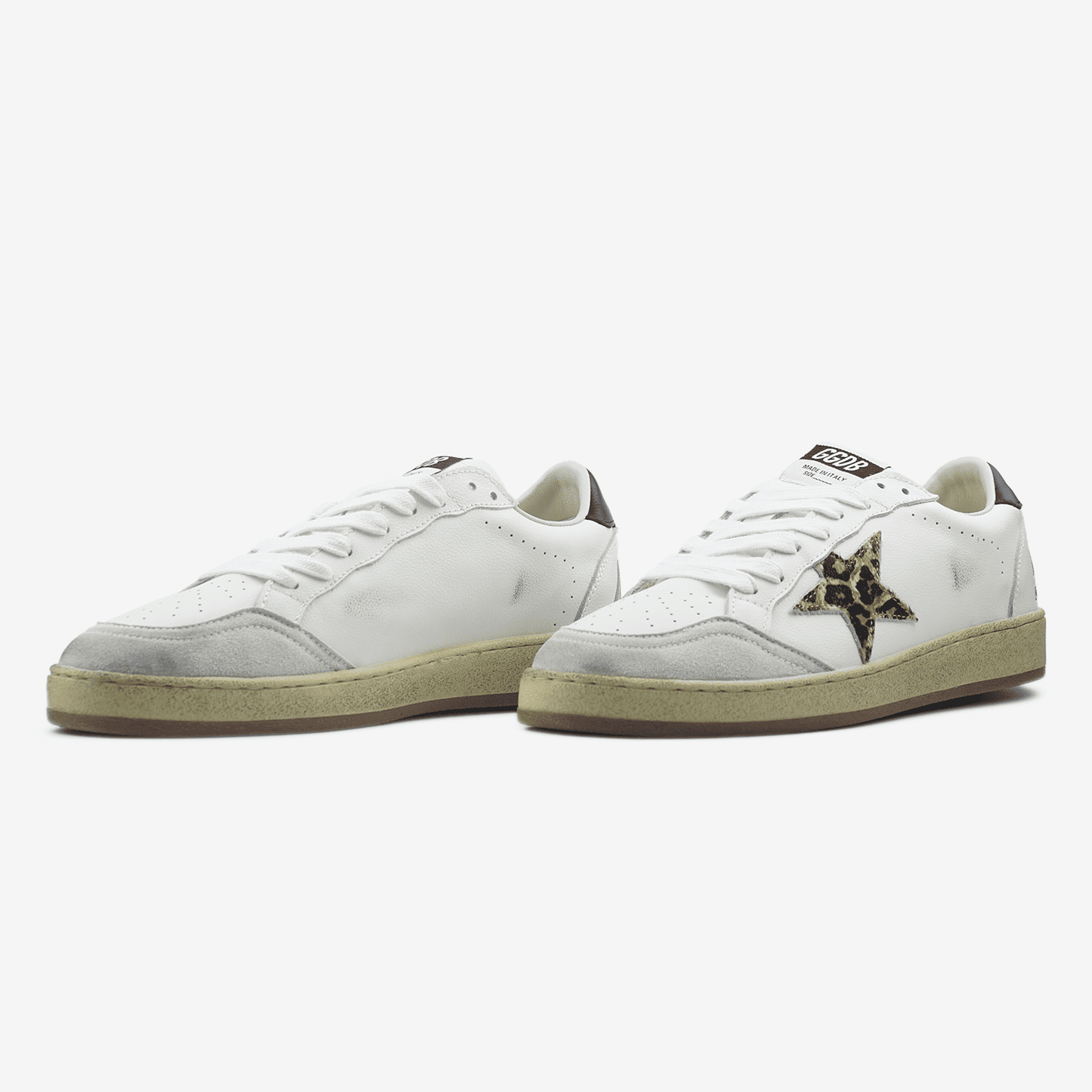Golden Goose Superstar Leopard Star White