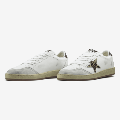 Golden Goose Superstar Leopard Star White