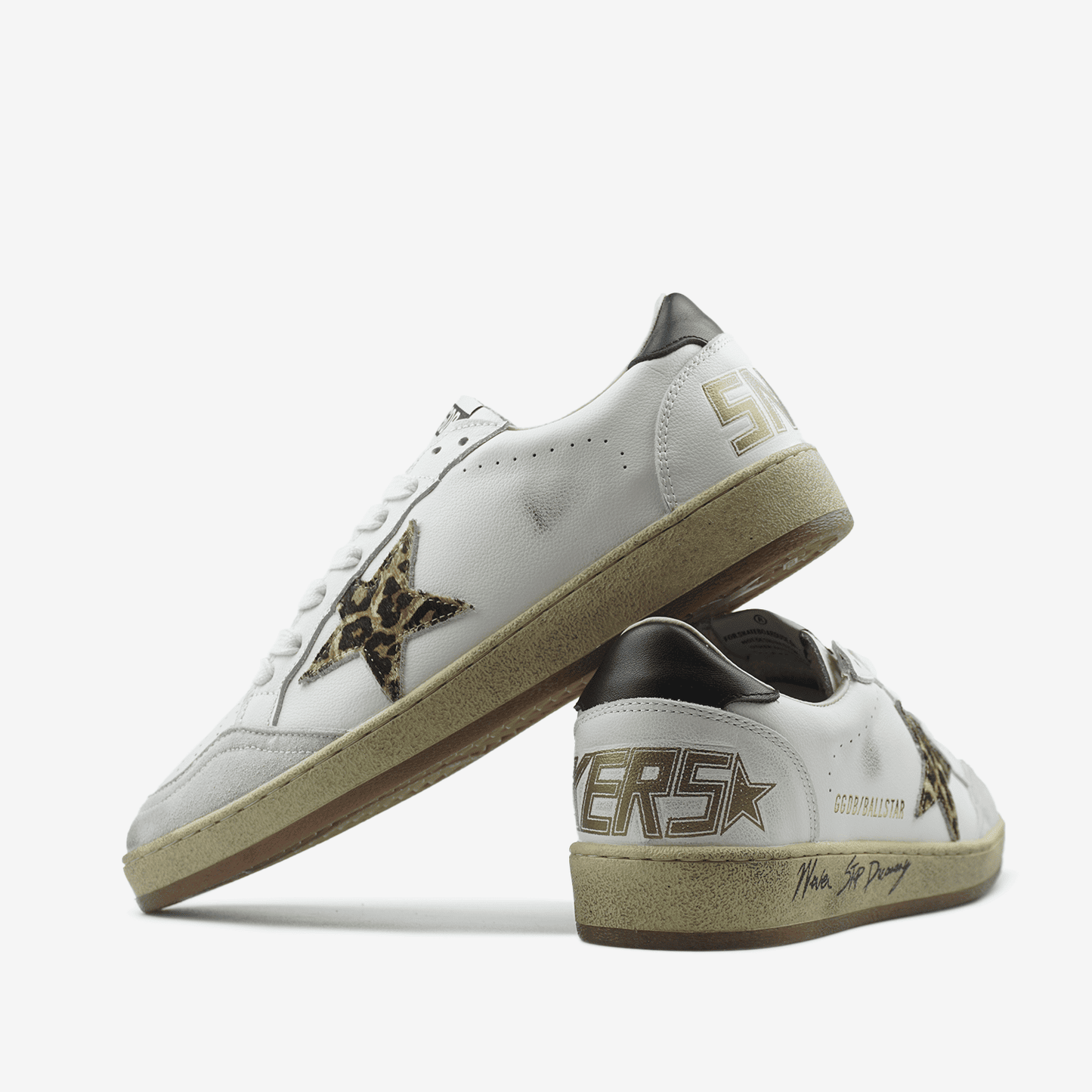 Golden Goose Superstar Leopard Star White