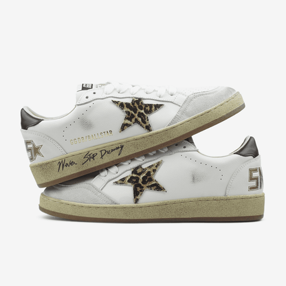 Golden Goose Superstar Leopard Star White