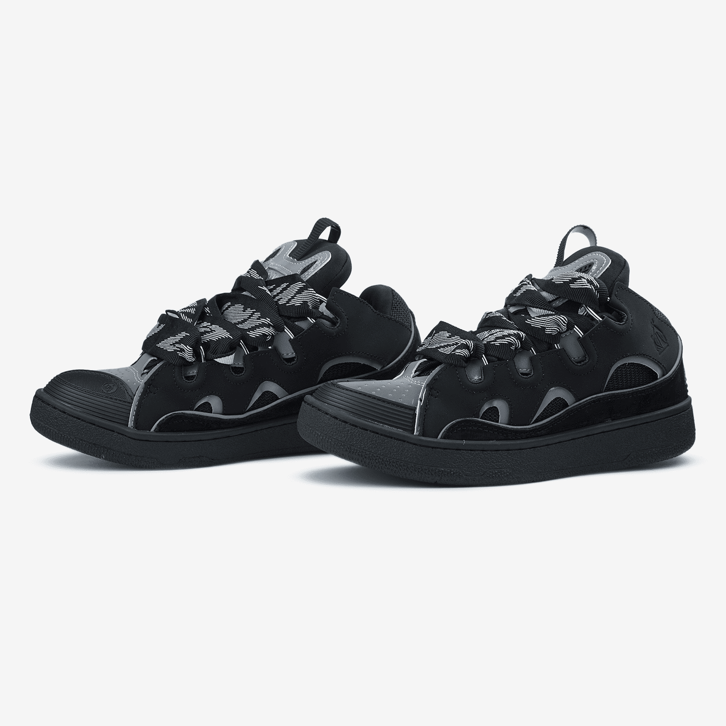 Lanvin Curb Sneakers Black Grey Reflective