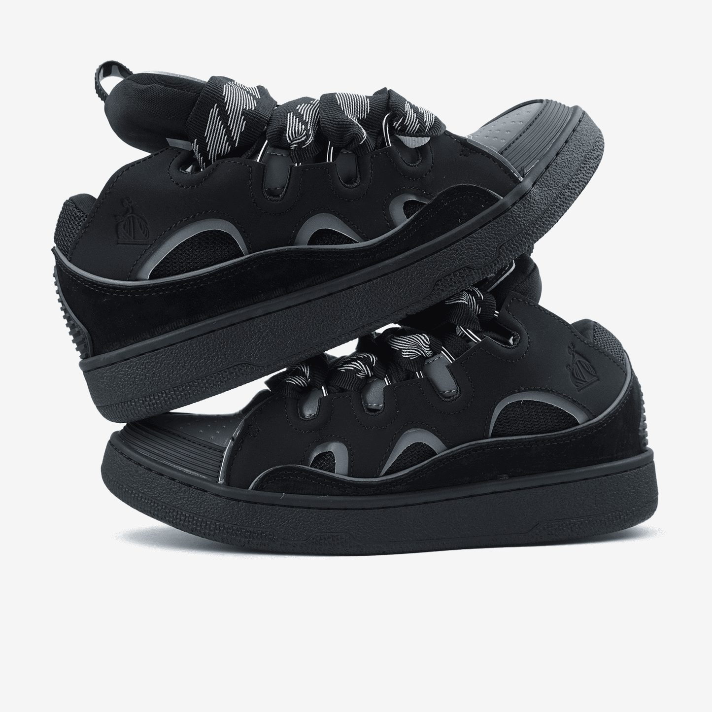 Lanvin Curb Sneakers Black Grey Reflective