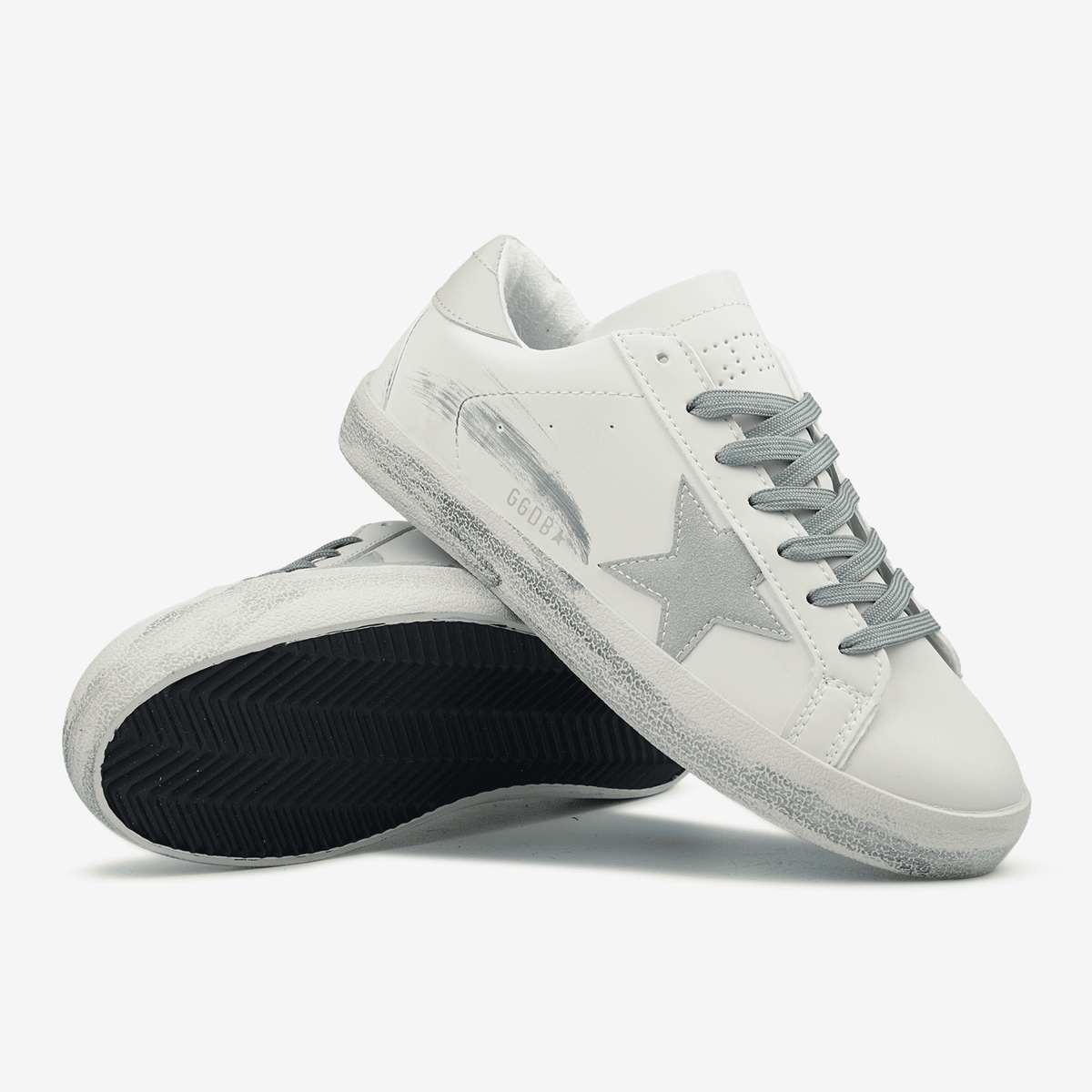 Golden Goose Superstar Cream Grey Star