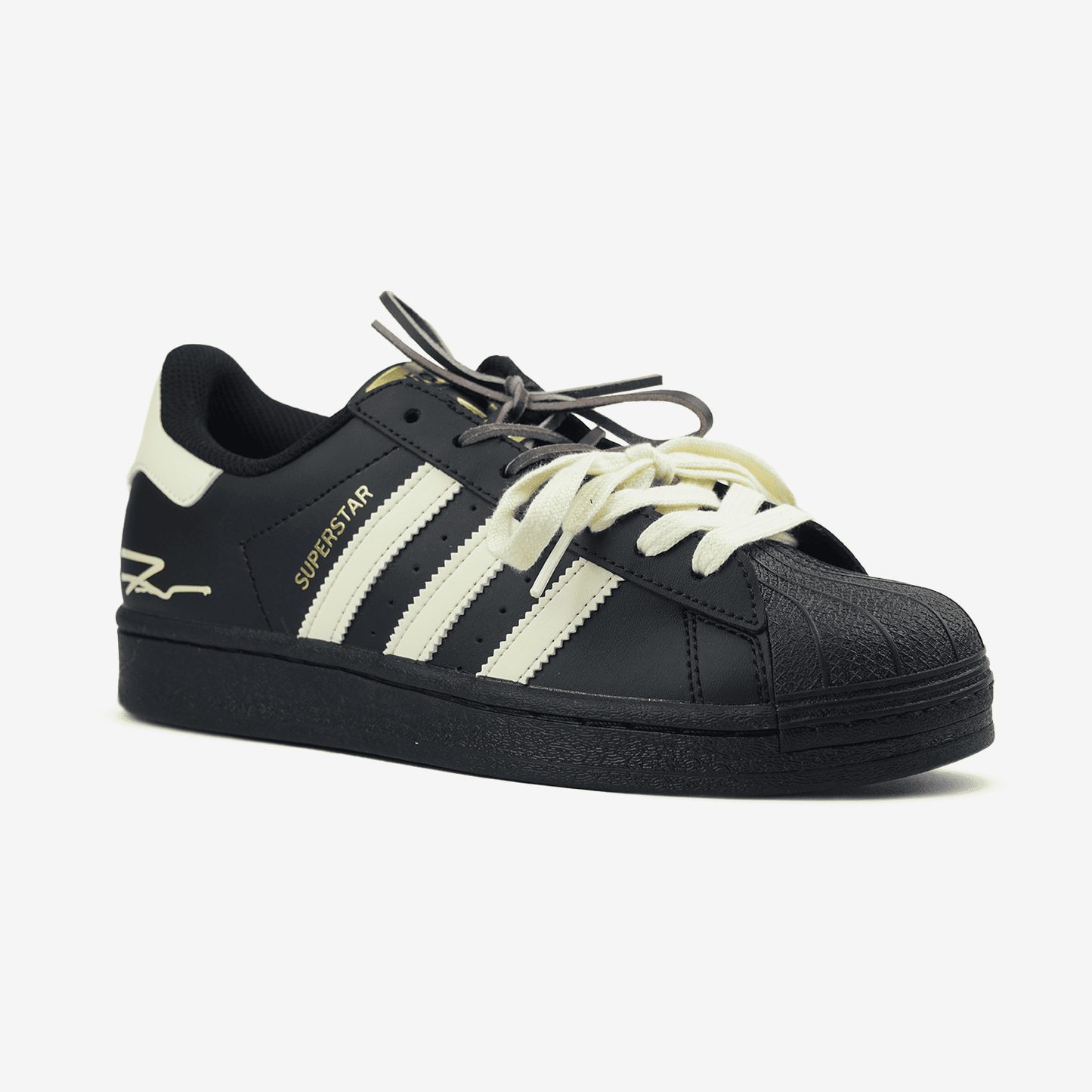 Adidas Superstar Custom Laces Black Yellow