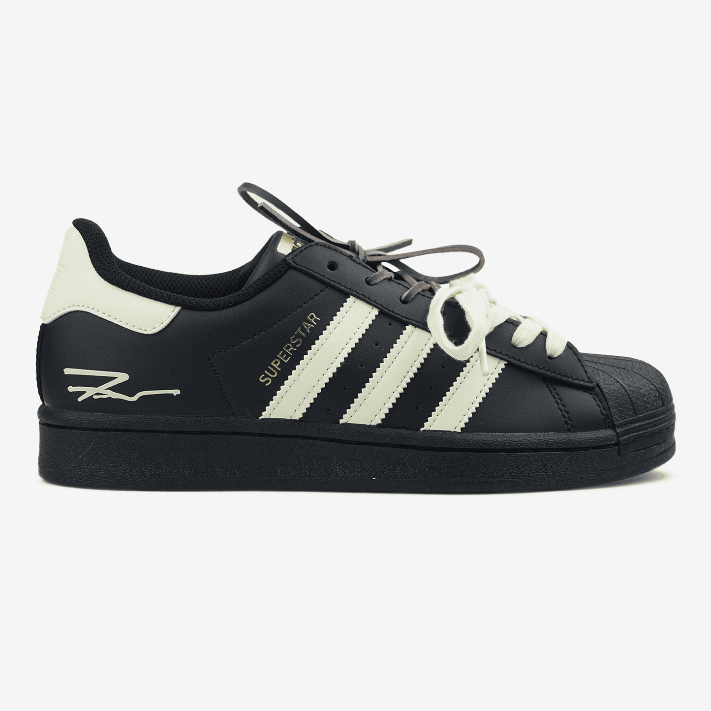 Adidas Superstar Custom Laces Black Yellow
