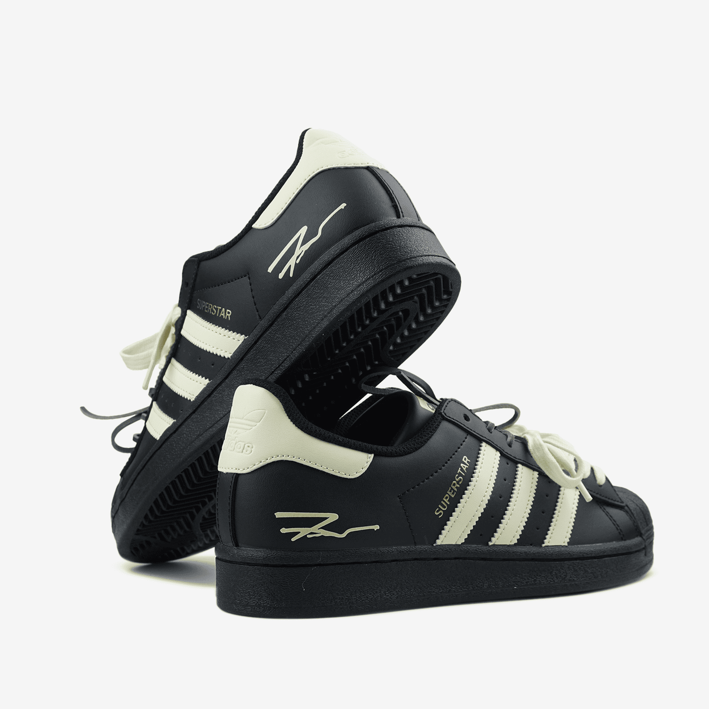 Adidas Superstar Custom Laces Black Yellow