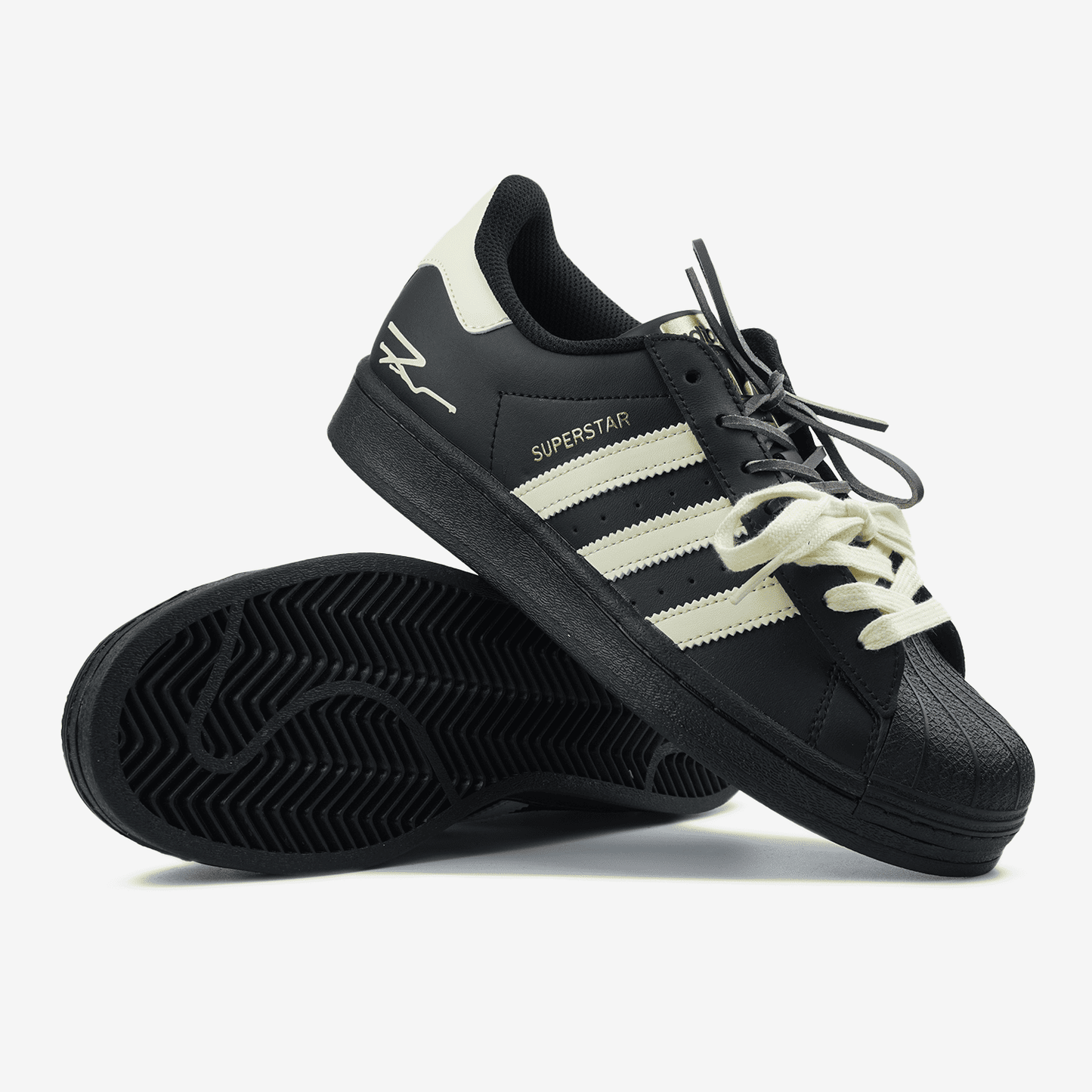 Adidas Superstar Custom Laces Black Yellow