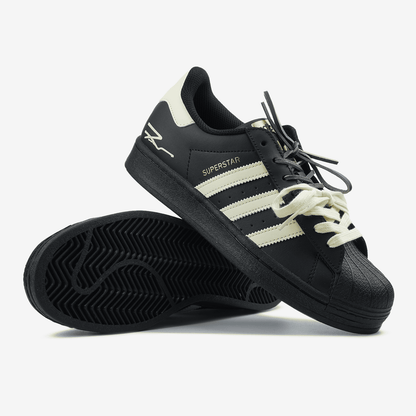 Adidas Superstar Custom Laces Black Yellow