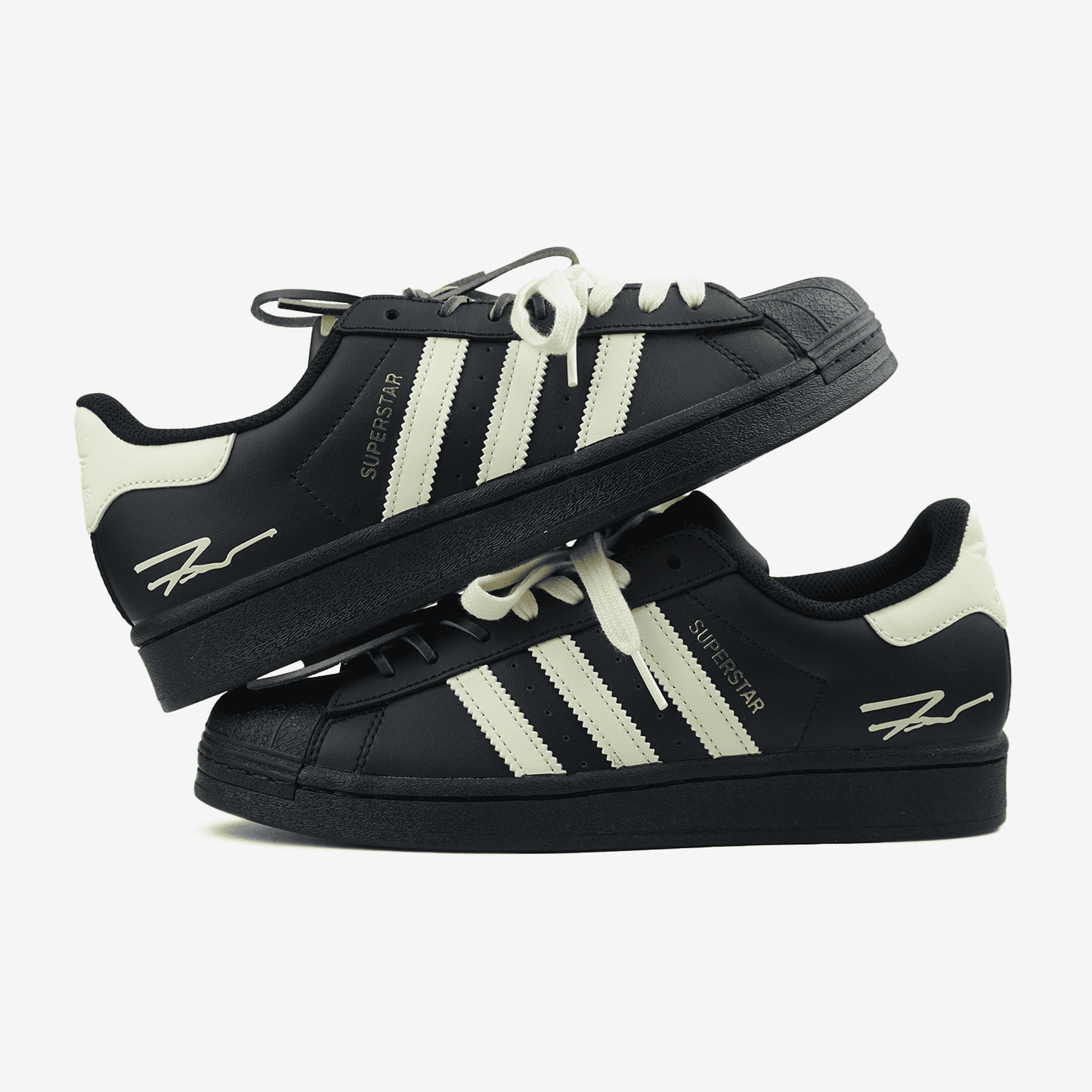 Adidas Superstar Custom Laces Black Yellow