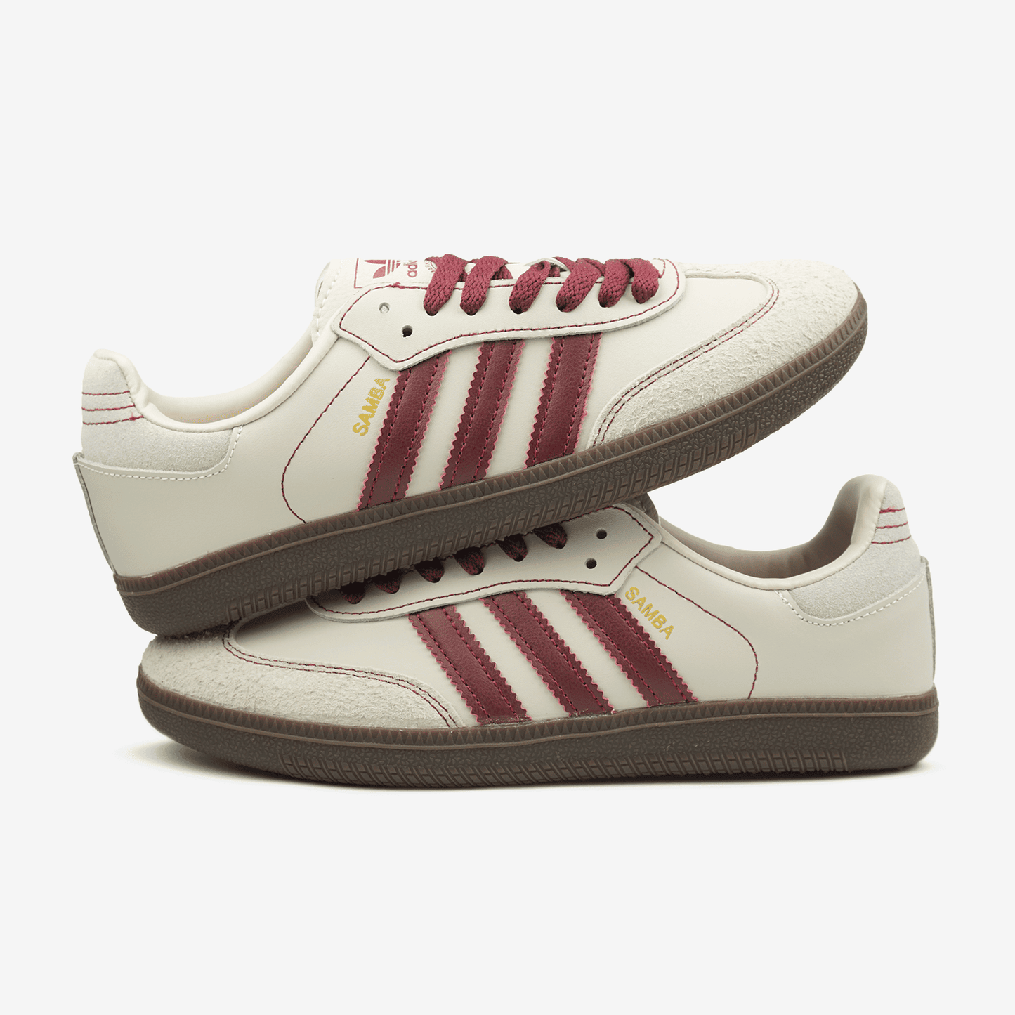 Adidas Samba OG Wonder White Maroon