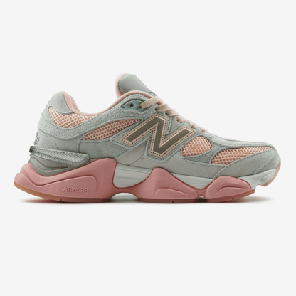 New Balance 9060 Light Gray Pink / Joe Freshgoods Inside Voices Baby Shower Blue