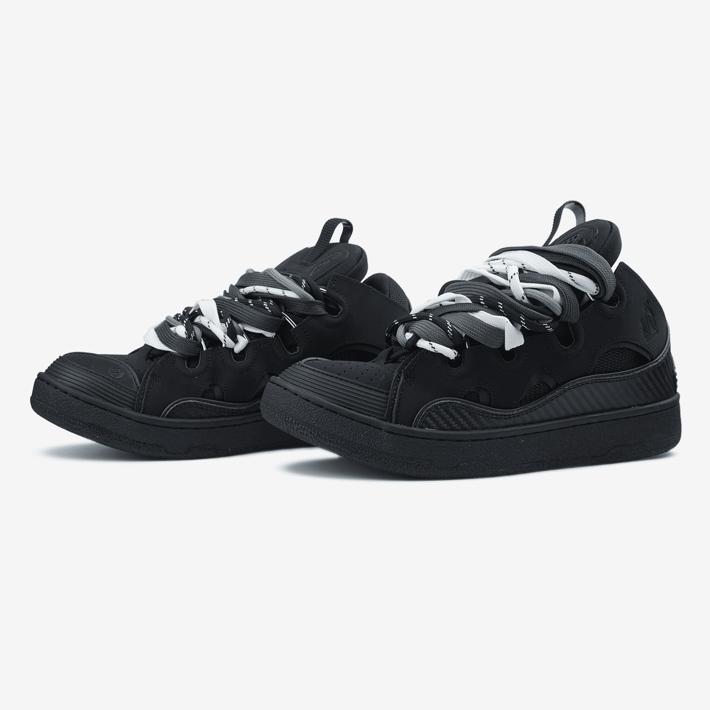 Lanvin Curb Sneakers Black Rope Laces Mix
