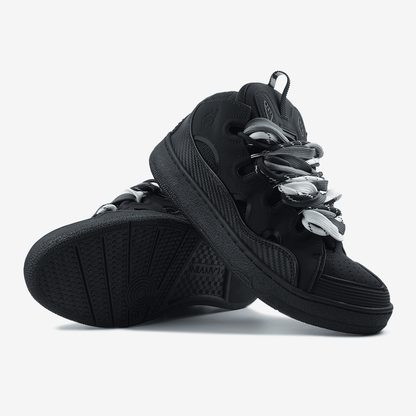 Lanvin Curb Sneakers Black Rope Laces Mix