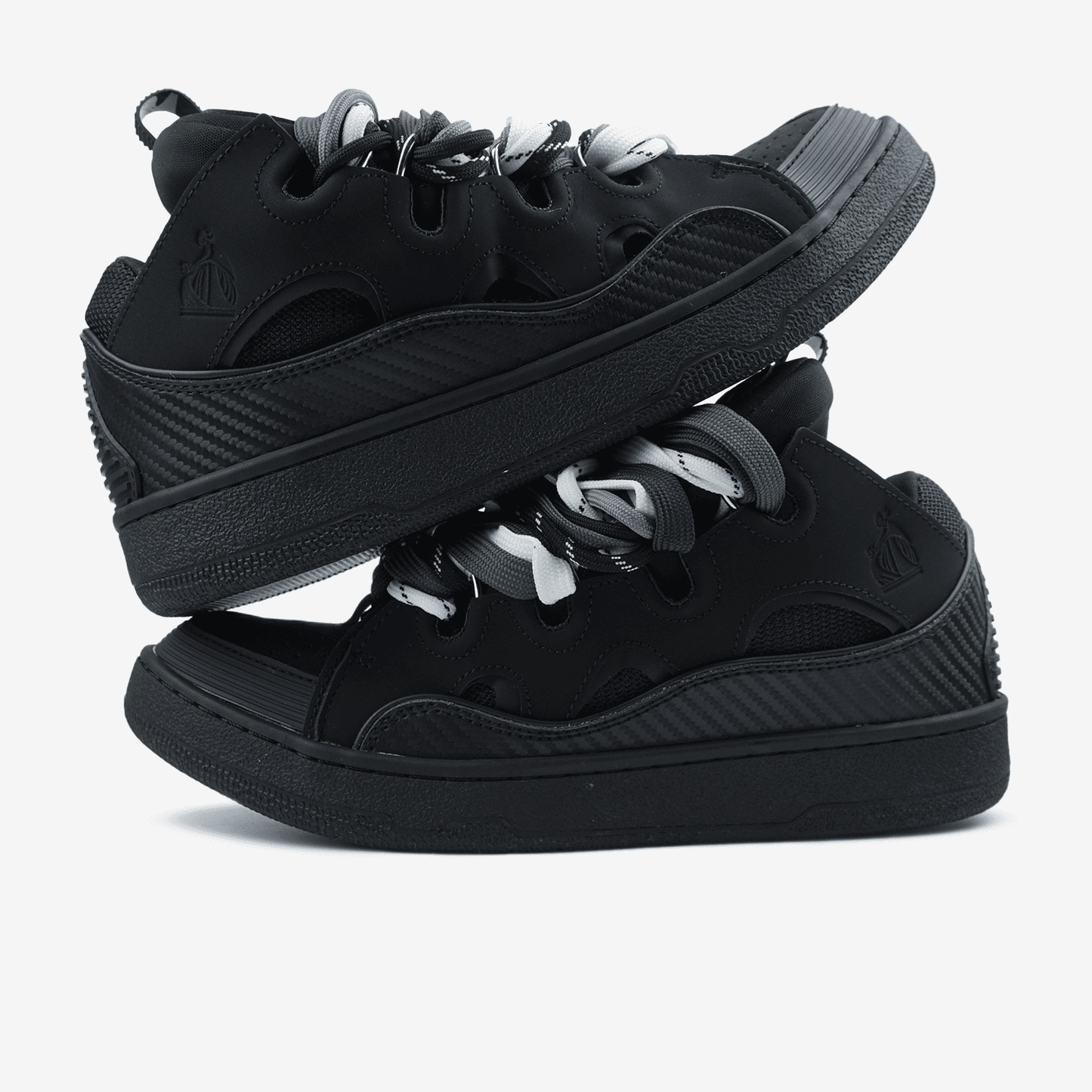 Lanvin Curb Sneakers Black Rope Laces Mix