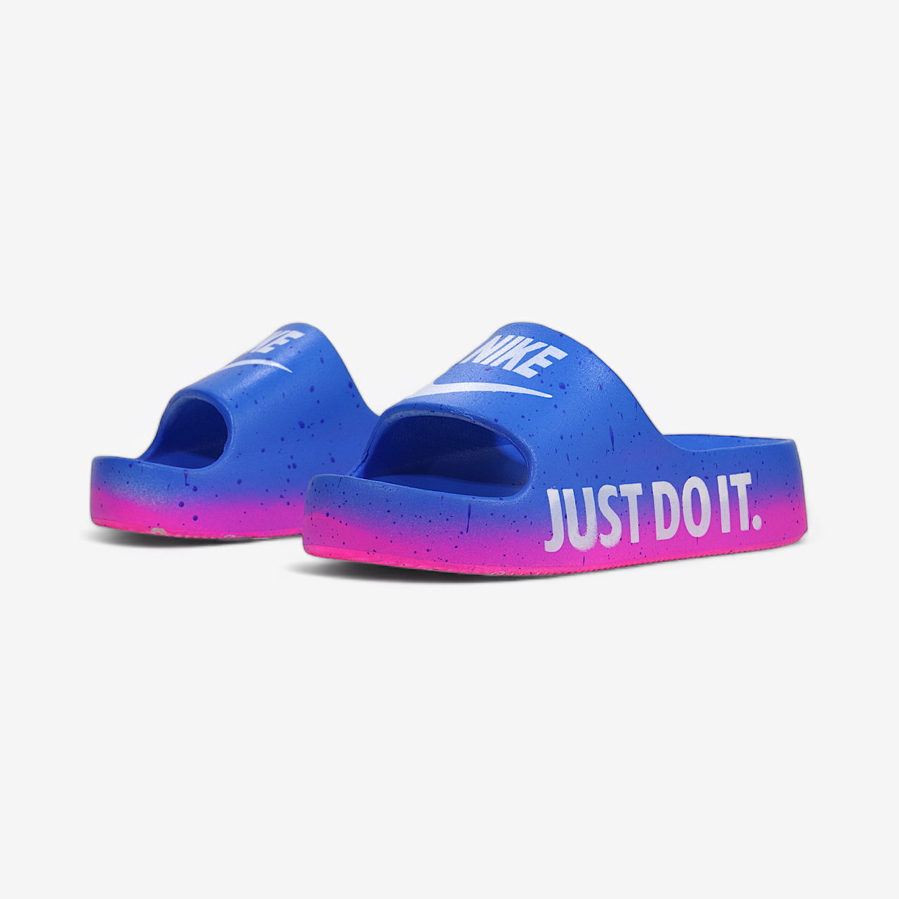 Nike Slides Blue Pink