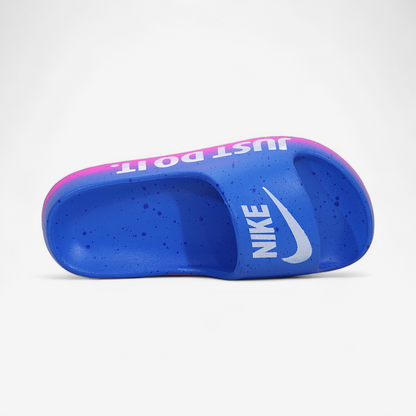 Nike Slides Blue Pink