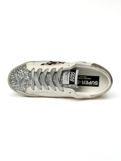 Golden Goose Superstar GGDB SSTAR Leo Print Silver Sparkle