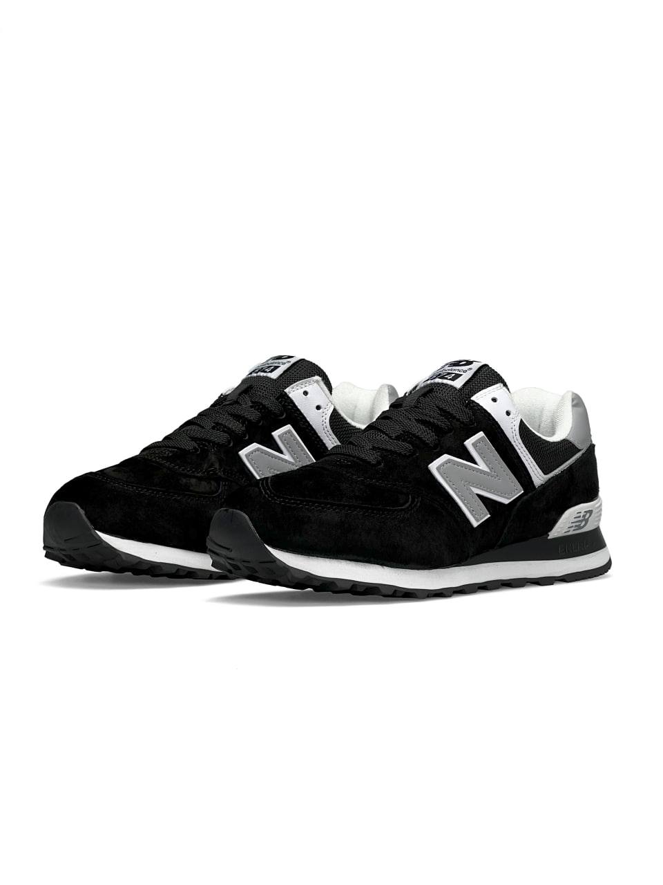 New Balance 574 Black White Reflective