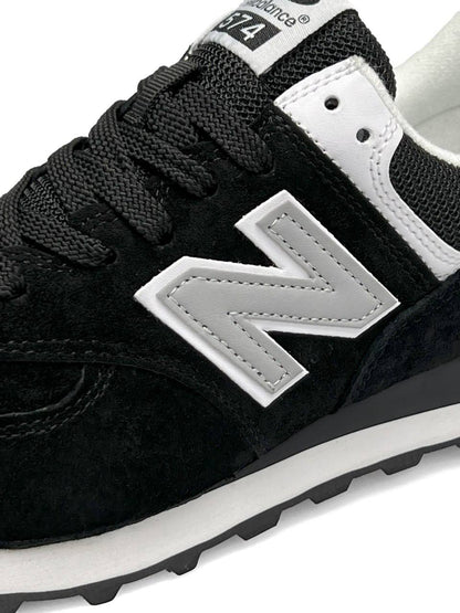 New Balance 574 Black White Reflective