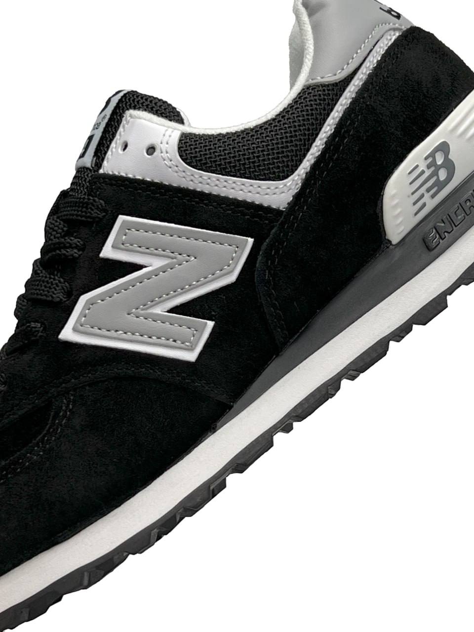 New Balance 574 Black White Reflective