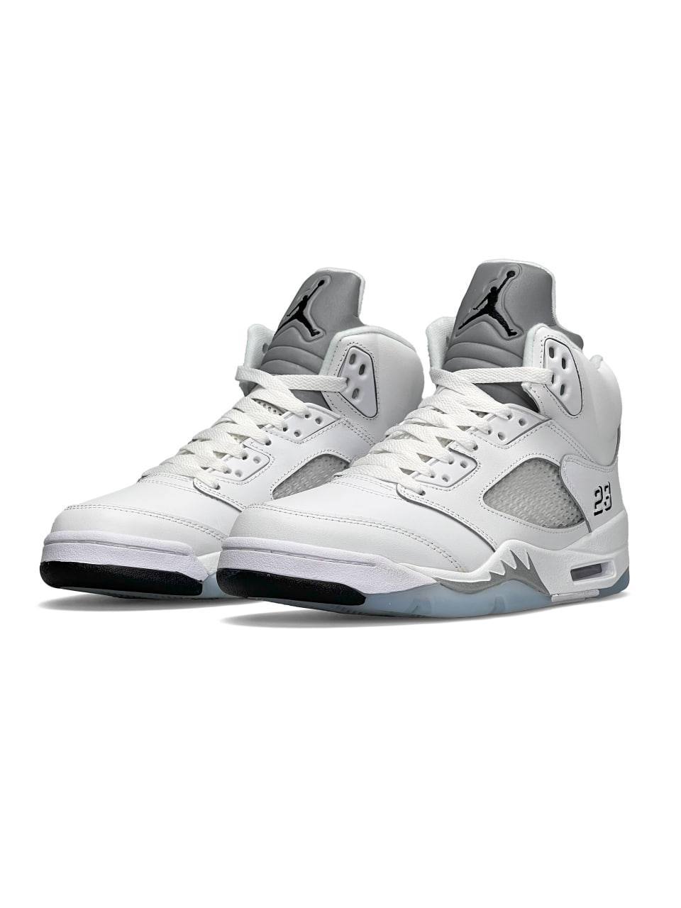 Nike Air Jordan 5 Retro White Silver Reflective