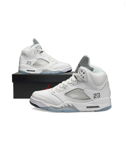 Nike Air Jordan 5 Retro White Silver Reflective