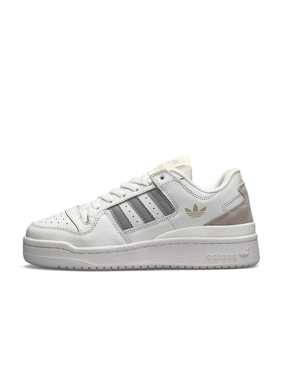 Adidas Forum Low All White Grey