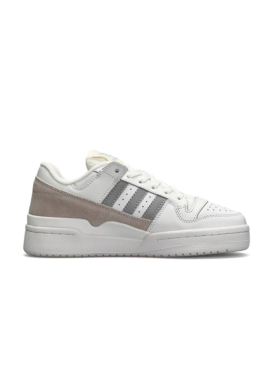 Adidas Forum Low All White Grey