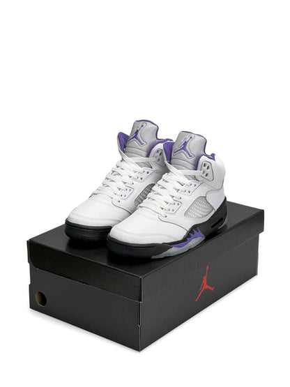 Nike Air Jordan 5 Retro White Black Purple