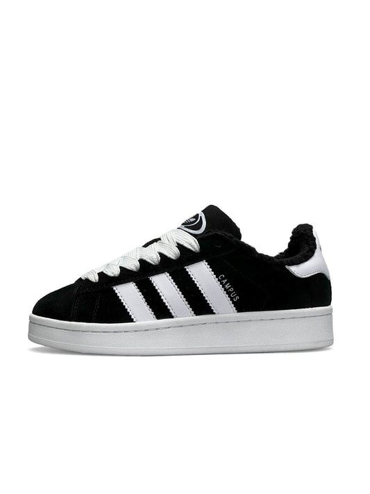 Adidas Campus Black White Fur