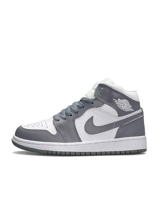 Nike Air Jordan 1 High Silver Gray White Fur