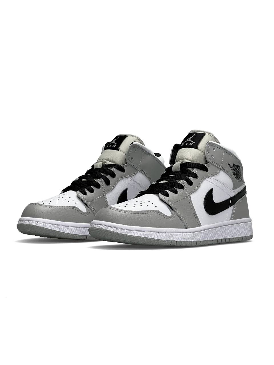 Nike Air Jordan 1 High Gray White Black Fur