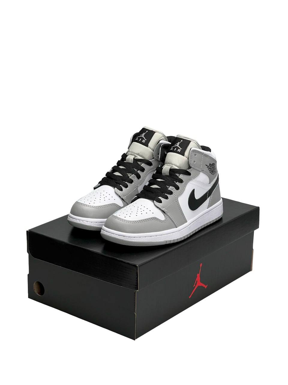 Nike Air Jordan 1 High Gray White Black Fur