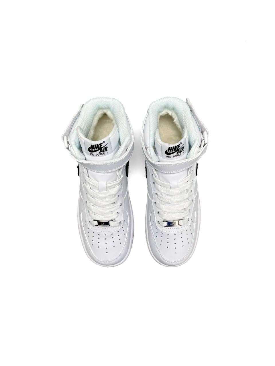 Nike Air Force 1 High White Black Fur