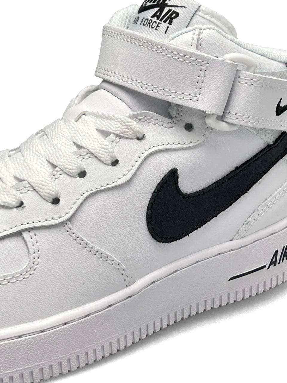 Nike Air Force 1 High White Black Fur