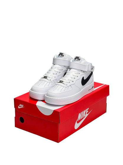 Nike Air Force 1 High White Black Fur