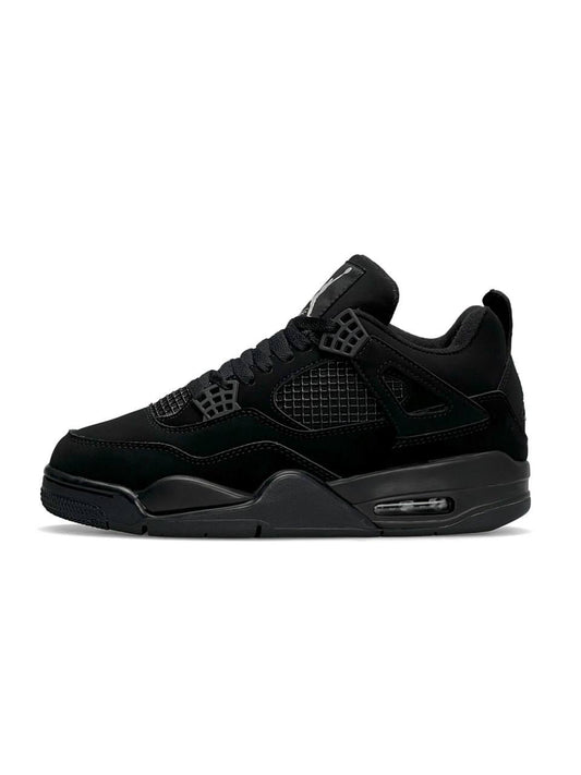 Nike Air Jordan 4 Retro All Black Matte Fur