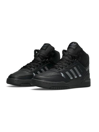 Adidas Drop Step High Black Gray Fur